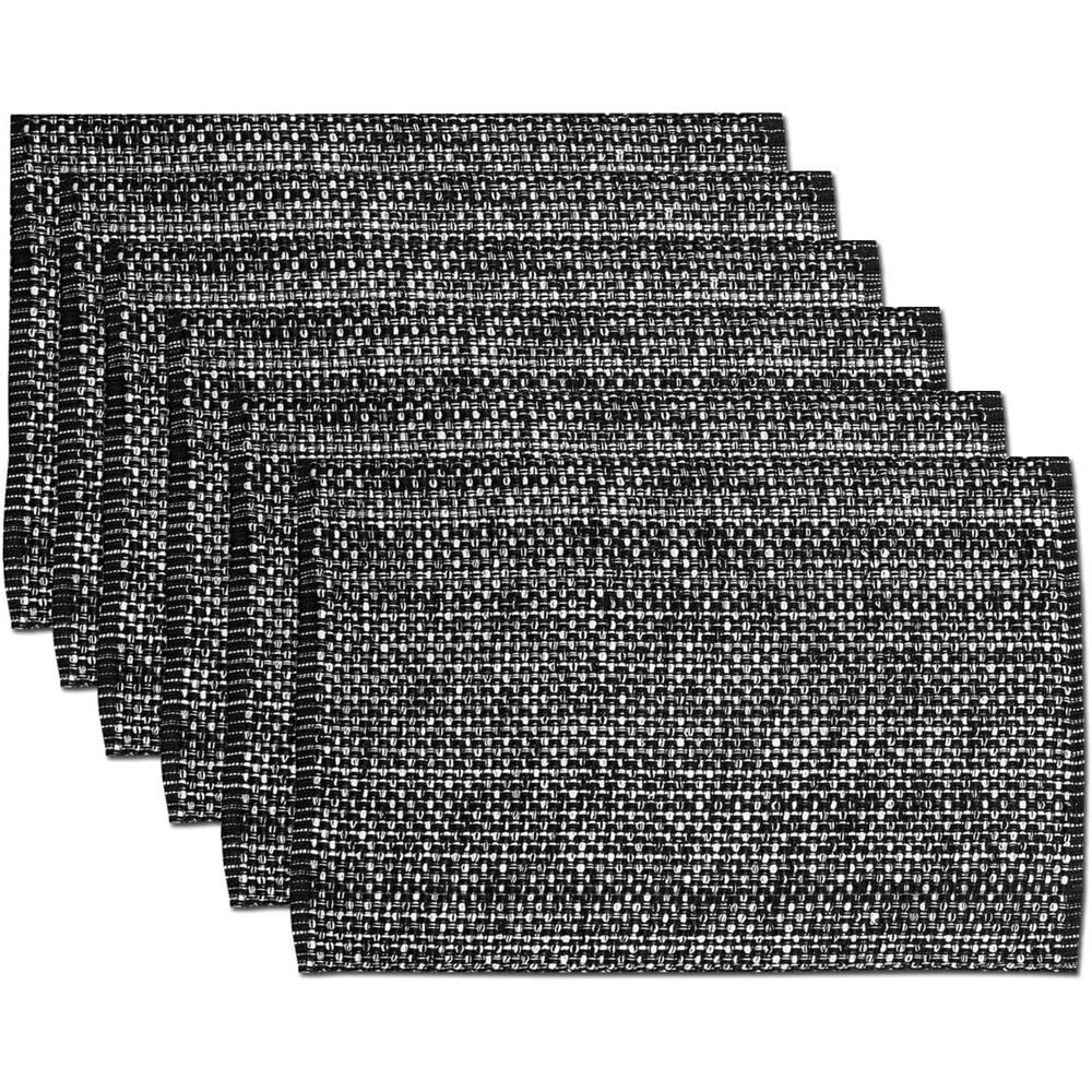 New Trends Collection 100% Cotton Black White 13" x 19" Set of 4 Placemats